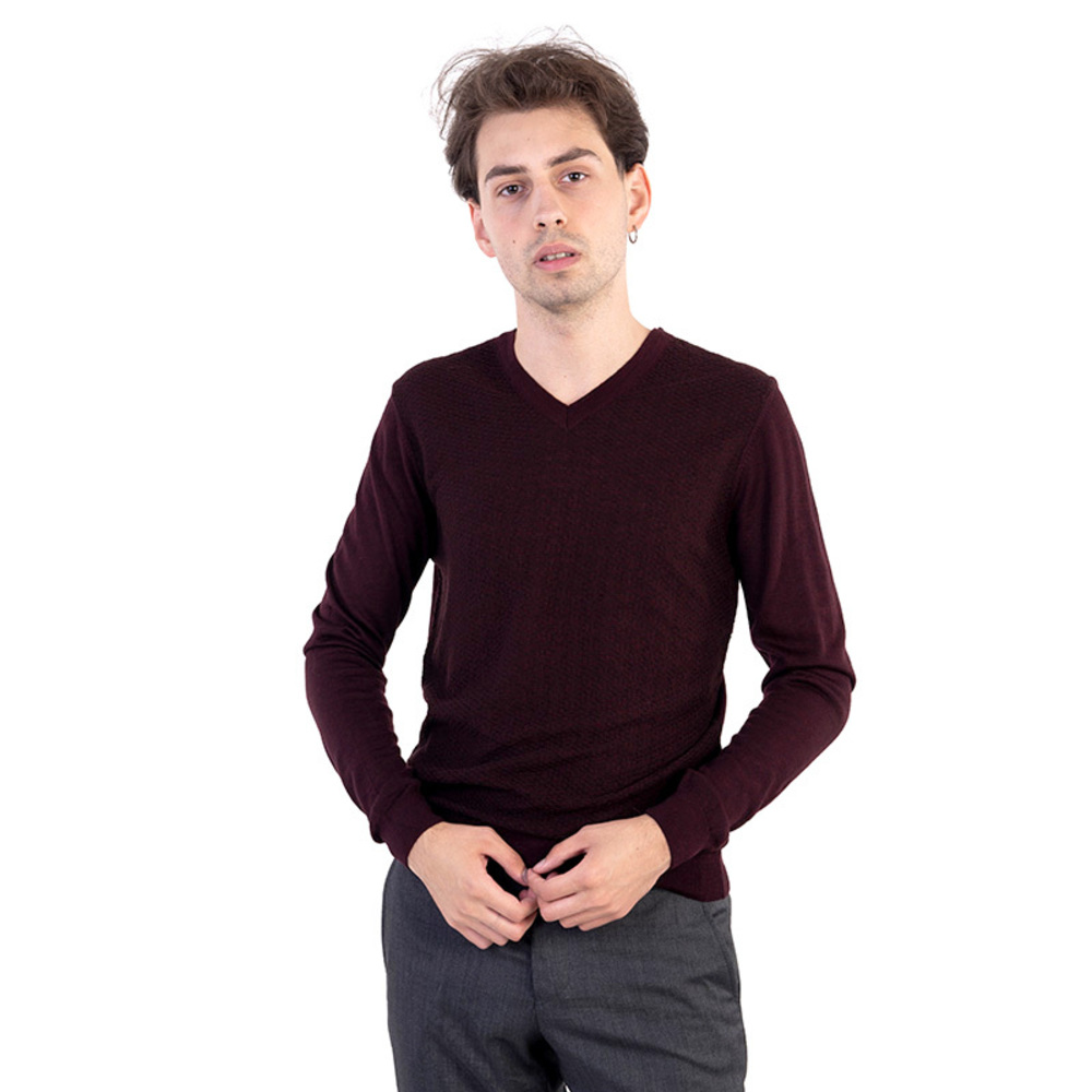 NETWORK BROWN V-NECK | MENS SIZE S